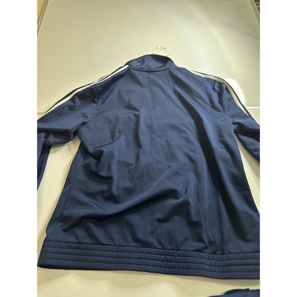 Women XL Adidas Navy Blue Stripe Tracksuit Tracksuit Jacket coat pants - Picture 7 of 11